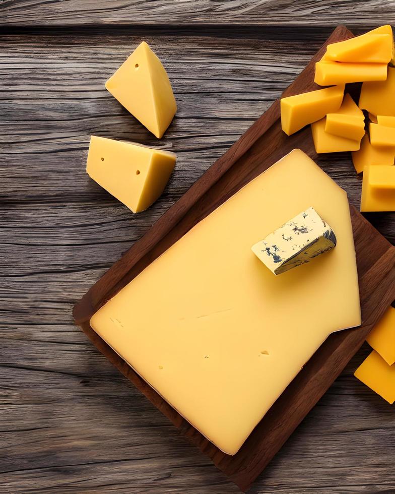 fromage cheddar jaune frais photo