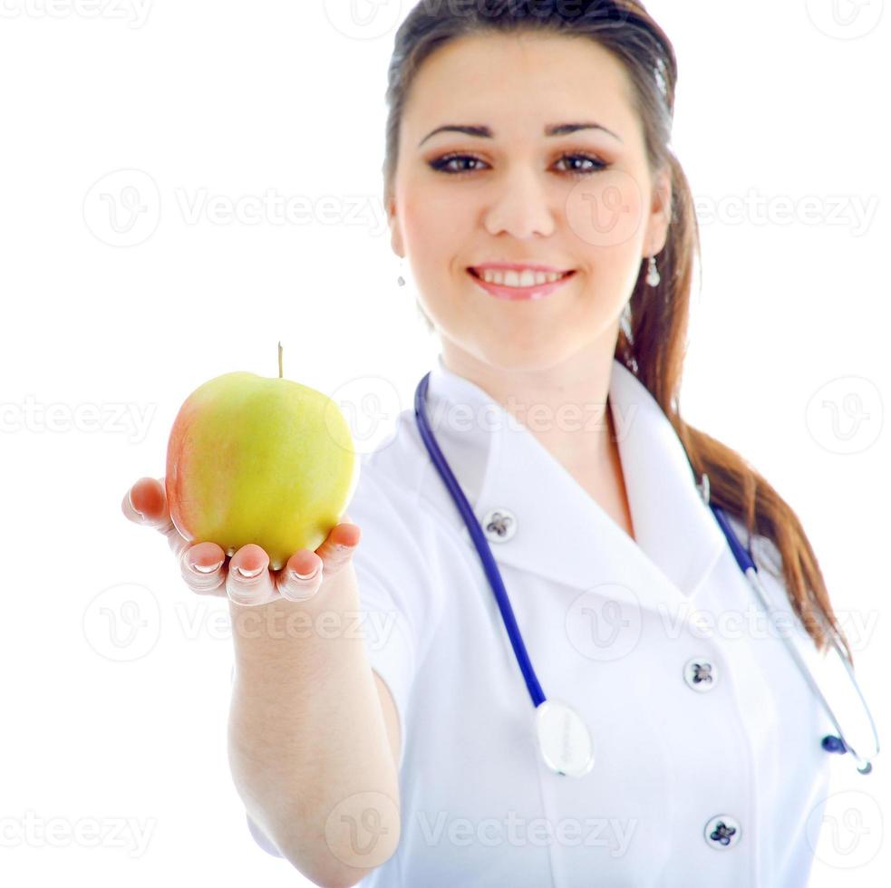 le médecin sur un fond blanc photo