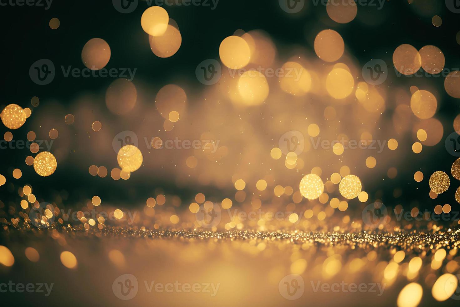 fond abstrait bokeh de paillettes d'or. IA générative. photo