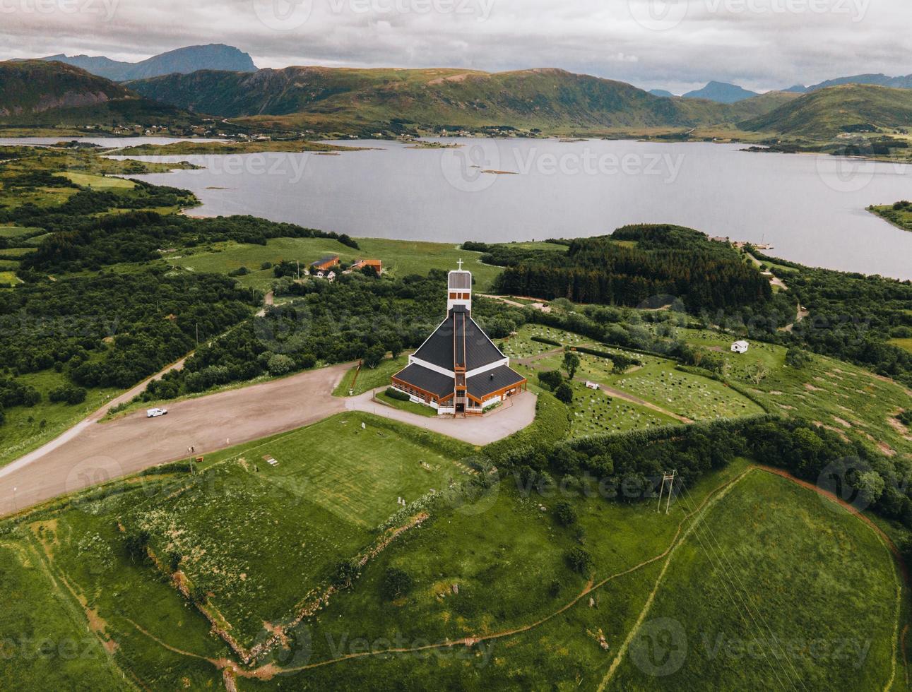 église borge dans les îles lofoten en norvège photo