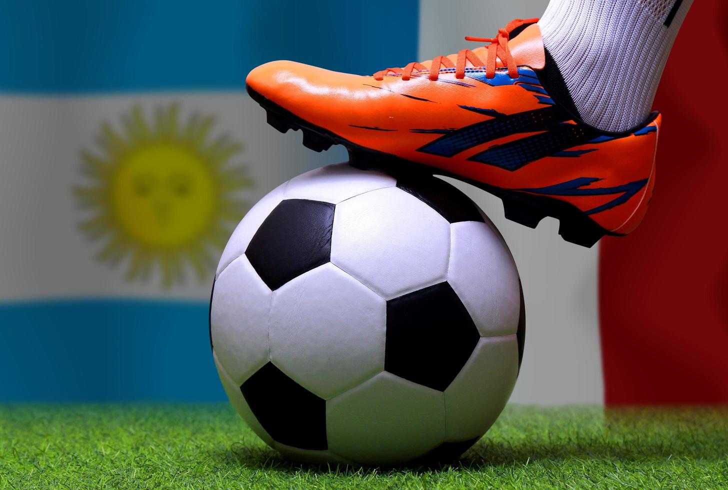 compétition de coupe de football entre le national argentin et le national français. photo