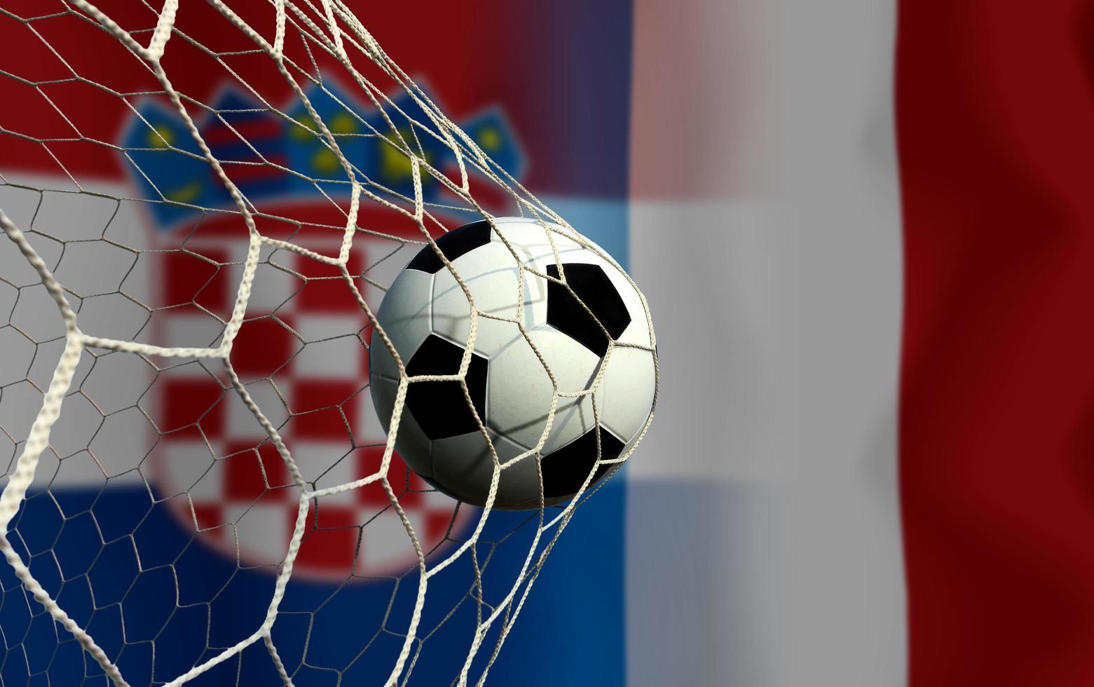 compétition de coupe de football entre la croatie nationale et la france nationale. photo