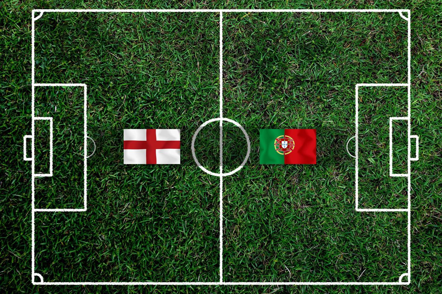 compétition de coupe de football entre le national anglais et le national portugais. photo