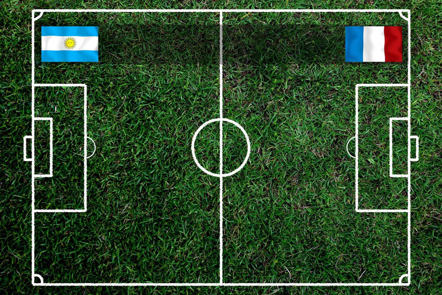 compétition de coupe de football entre le national argentin et le national français. photo