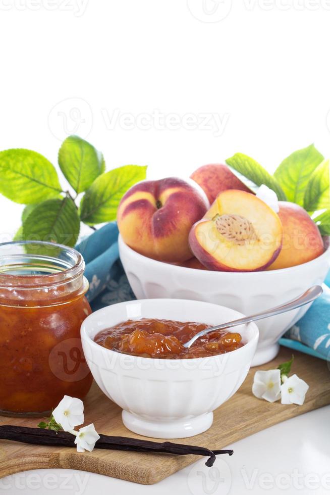 confiture de pêche à la vanille photo