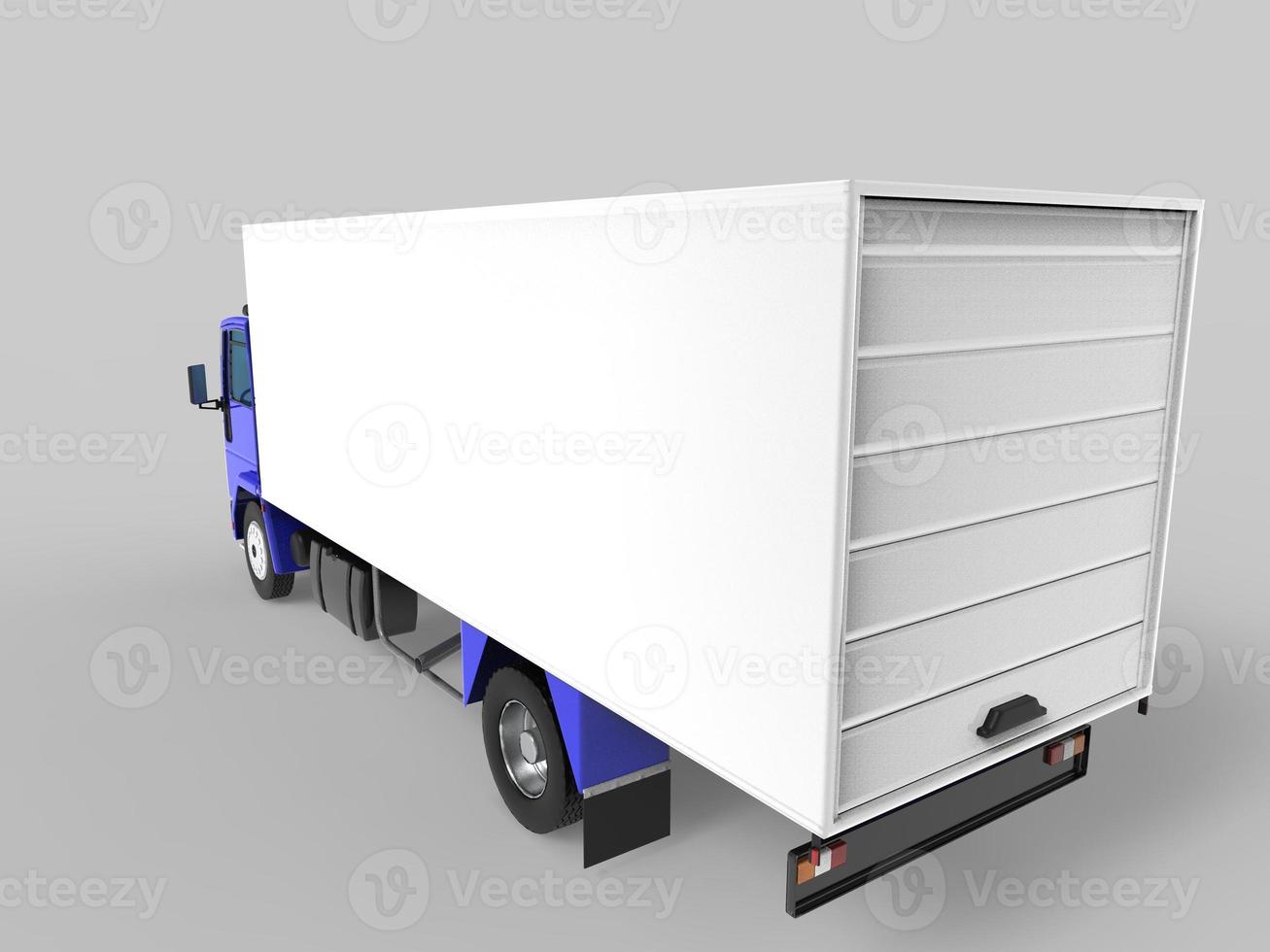 illustration 3d isolée de camion de livraison de fourgon de fret photo