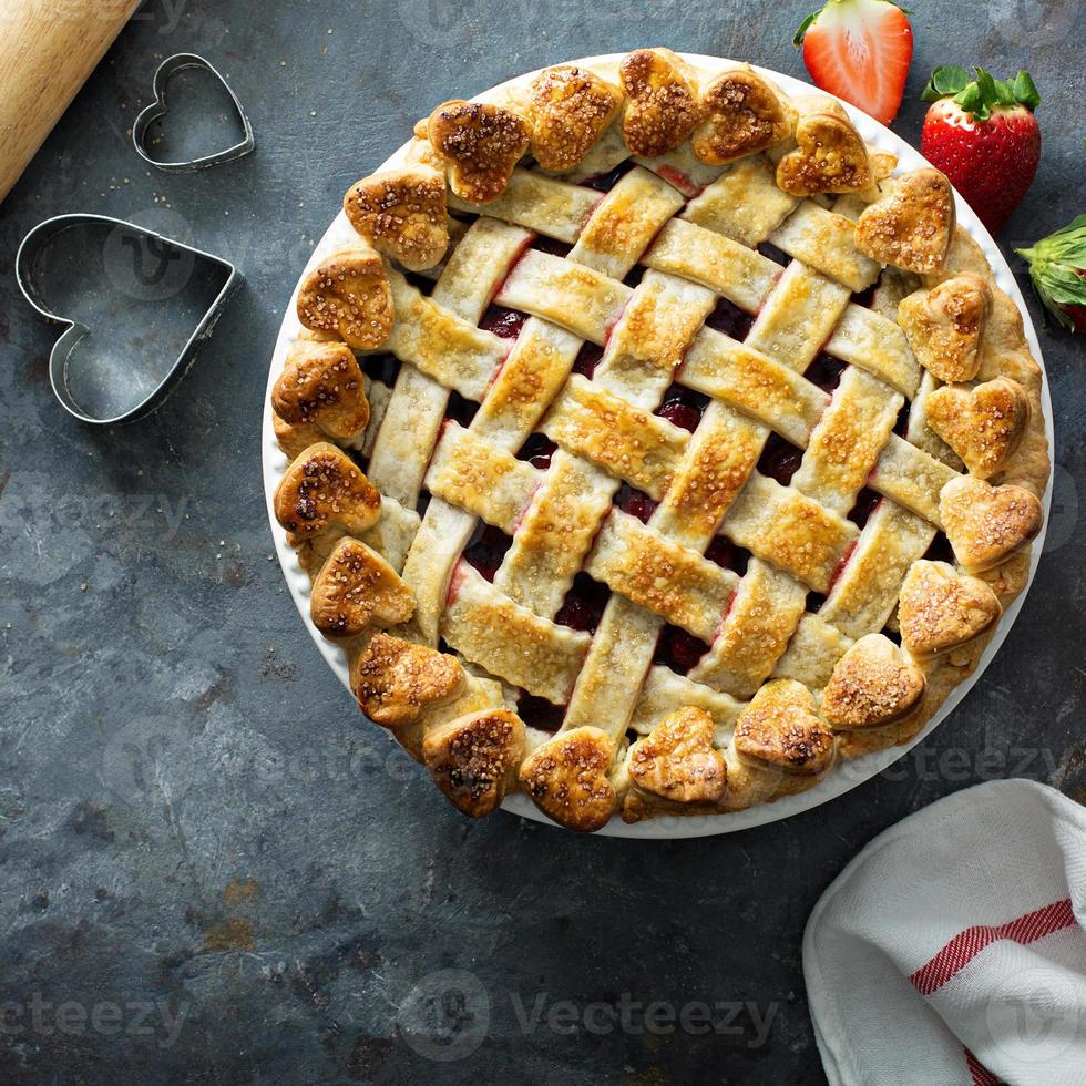 coup de tête de tarte aux fraises photo