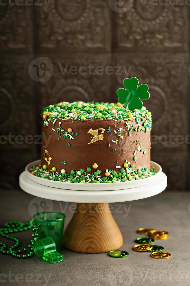 gâteau au chocolat de la saint patrick photo