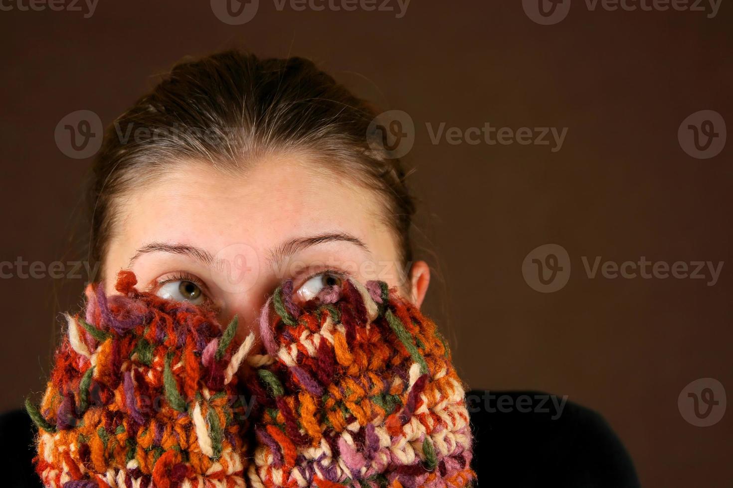 femme et gants photo