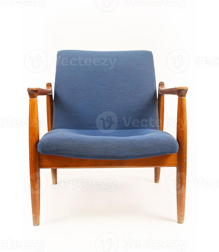 vieille chaise bleue photo