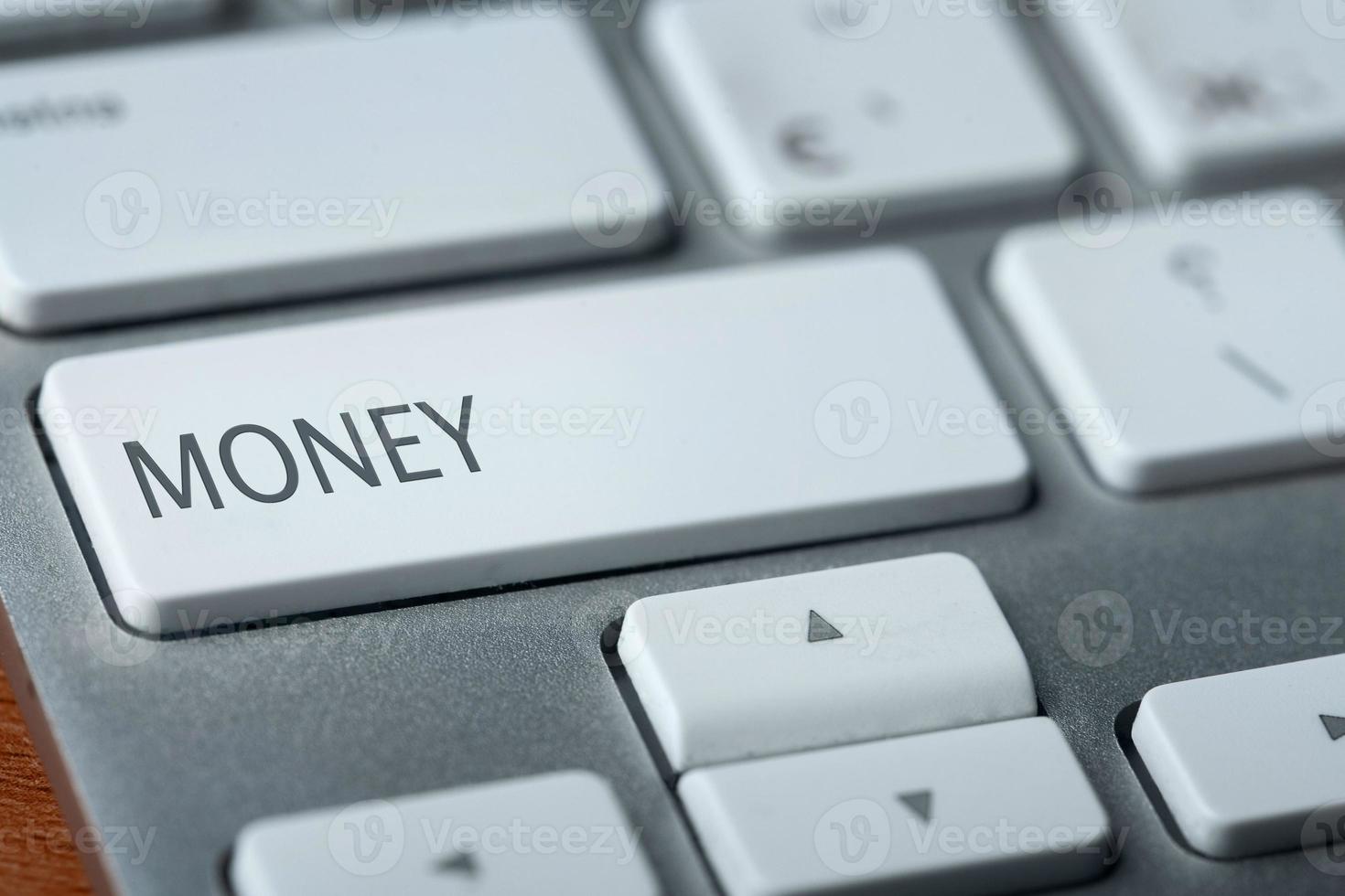 bouton d'argent sur le clavier photo