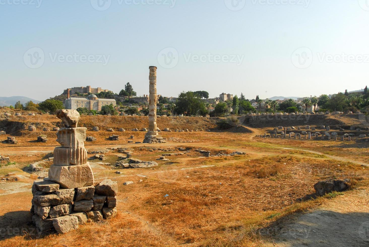 ruines du temple d'artémis. c'est l'une des sept merveilles du monde antique. situé à selcuk, en turquie. photo