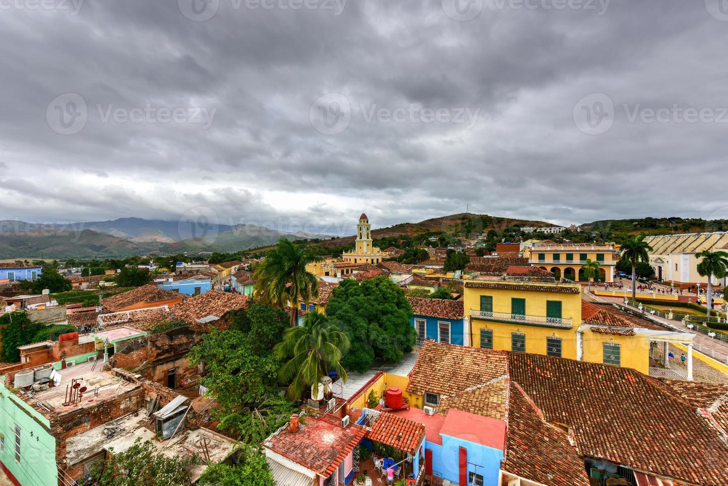 vue panoramique sur la partie ancienne de trinidad, cuba, site du patrimoine mondial de l'unesco. photo