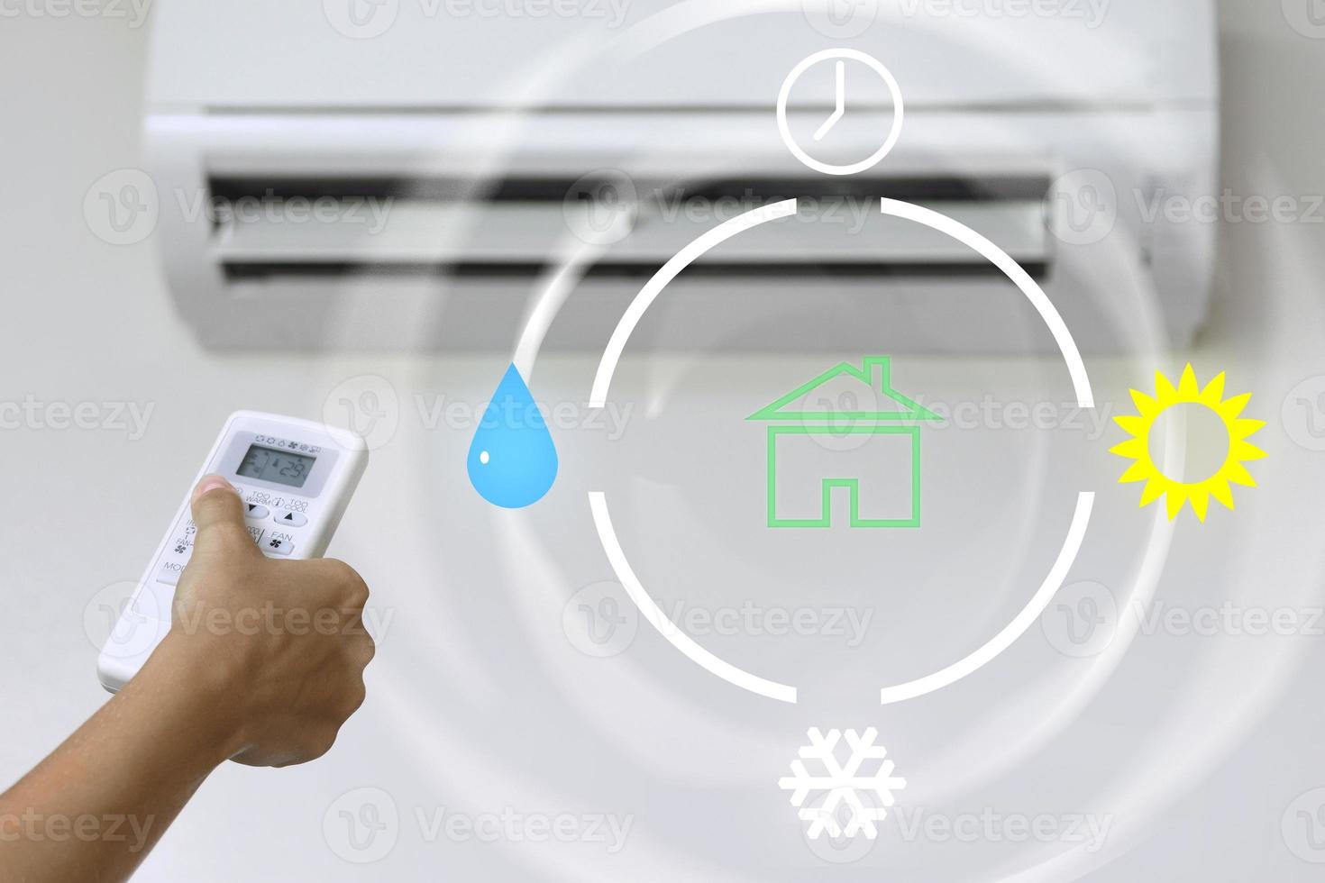 paramètres de contrôle climatique dans votre maison intelligente photo