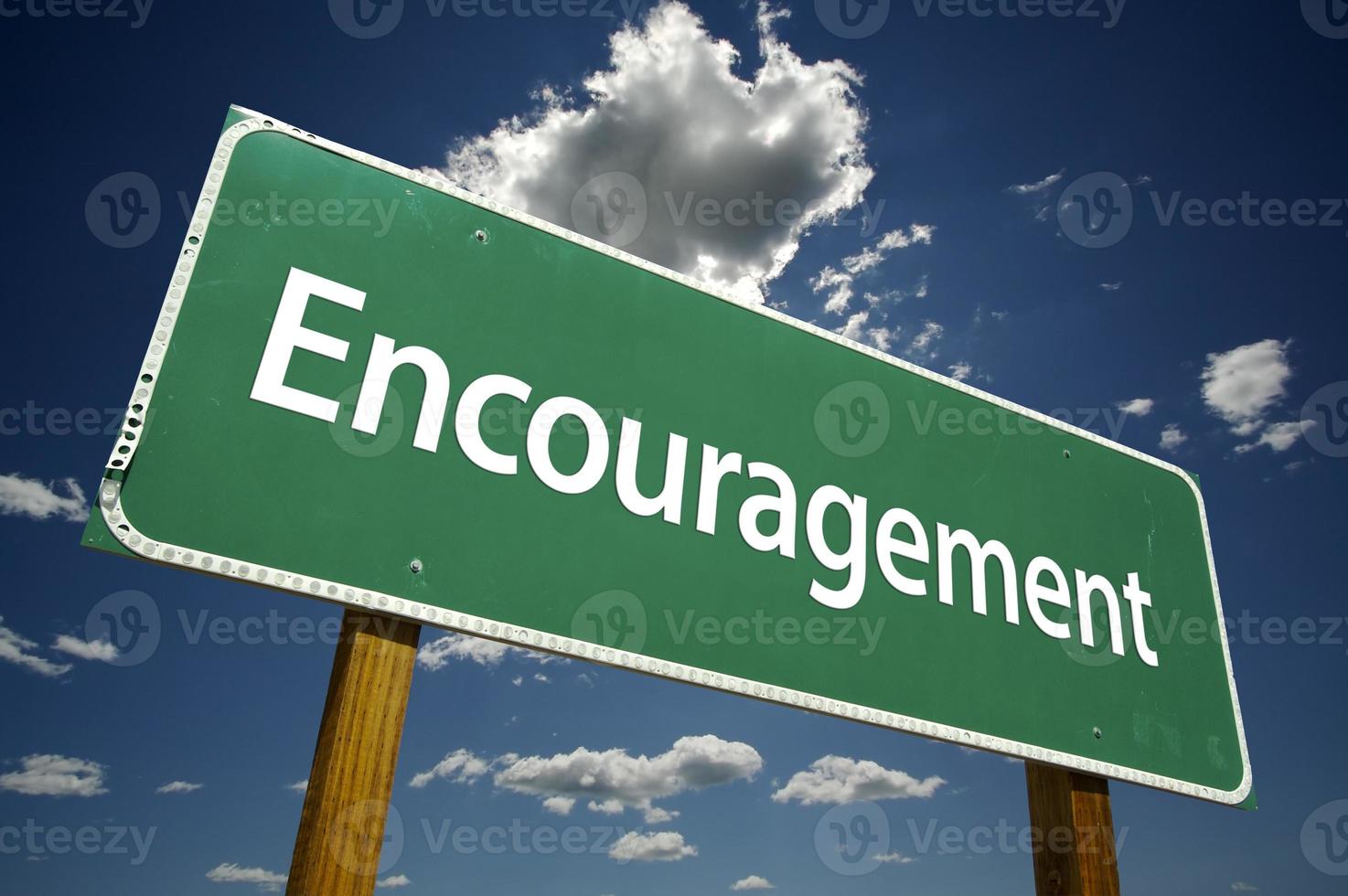 panneau de signalisation d'encouragement photo