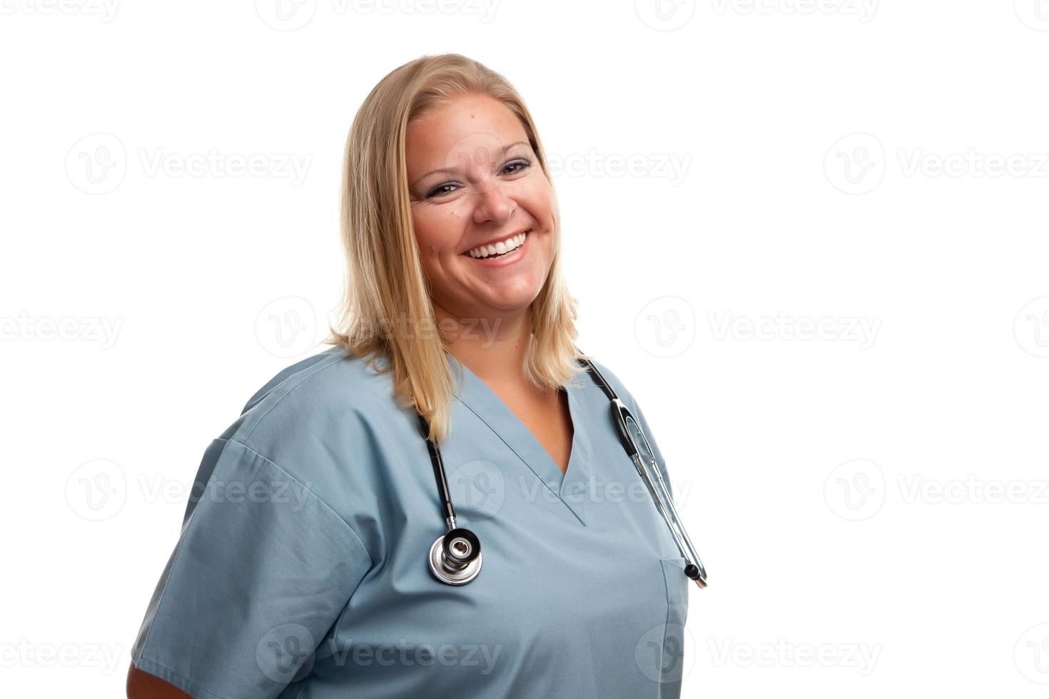 sympathique femme médecin blonde photo