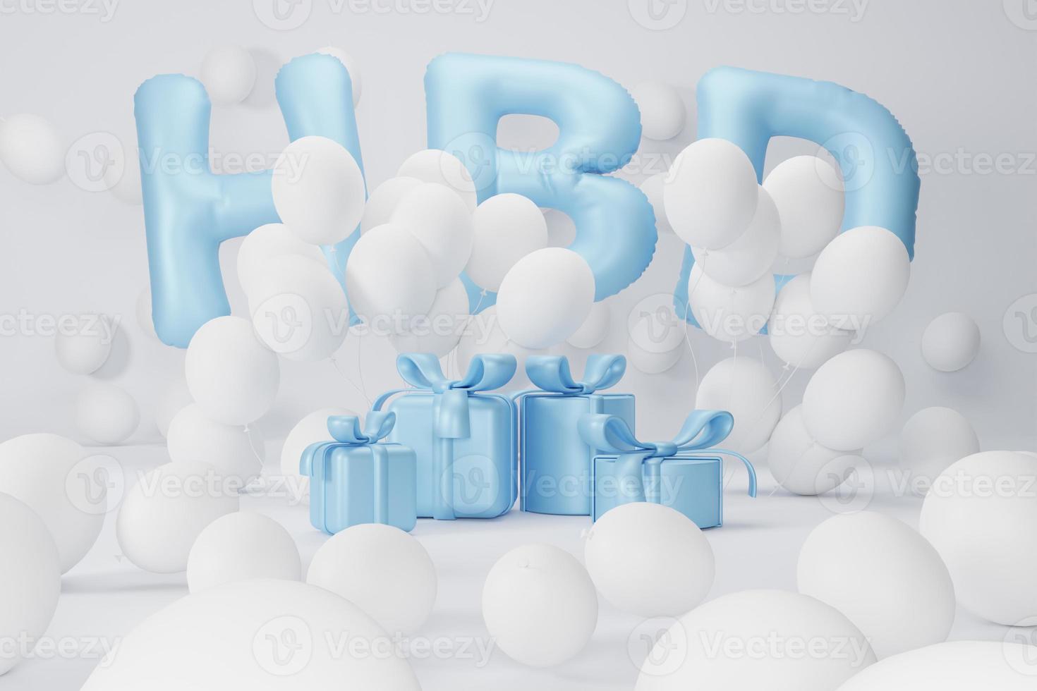 Fond Ballon Beige De Luxe Et Coffret Cadeau Rendu 3d Avec