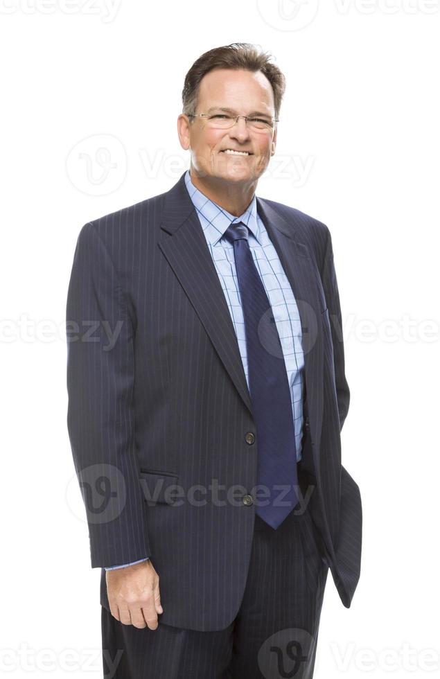 beau portrait d'homme d'affaires sur blanc photo