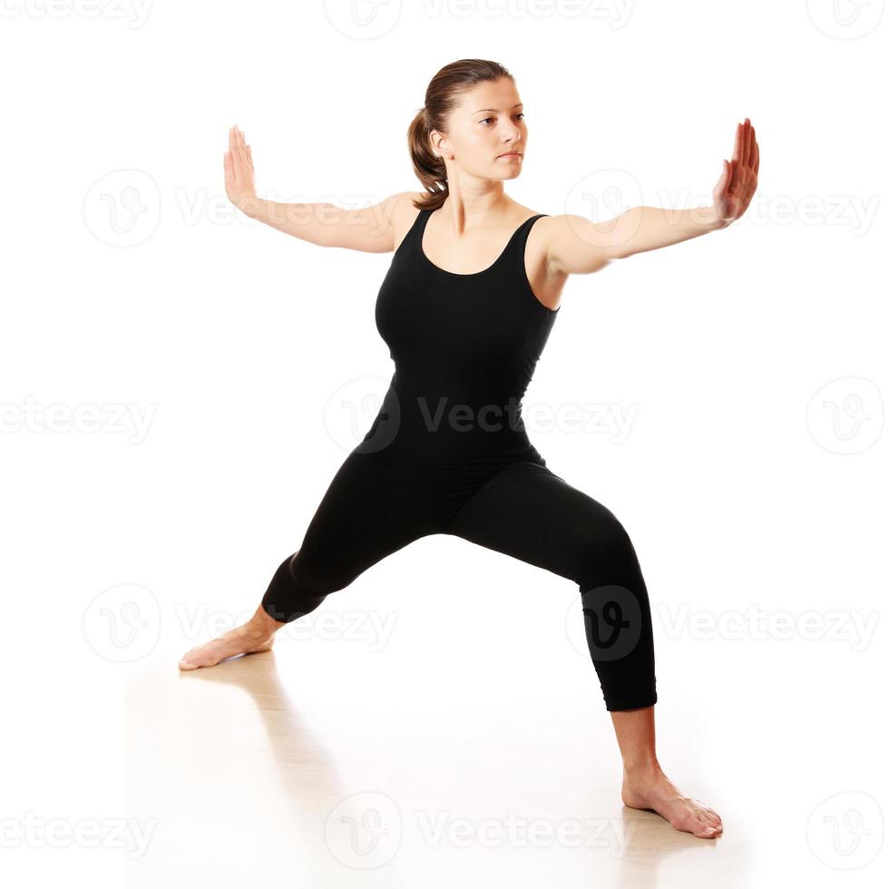 posture d'entraînement de yoga photo