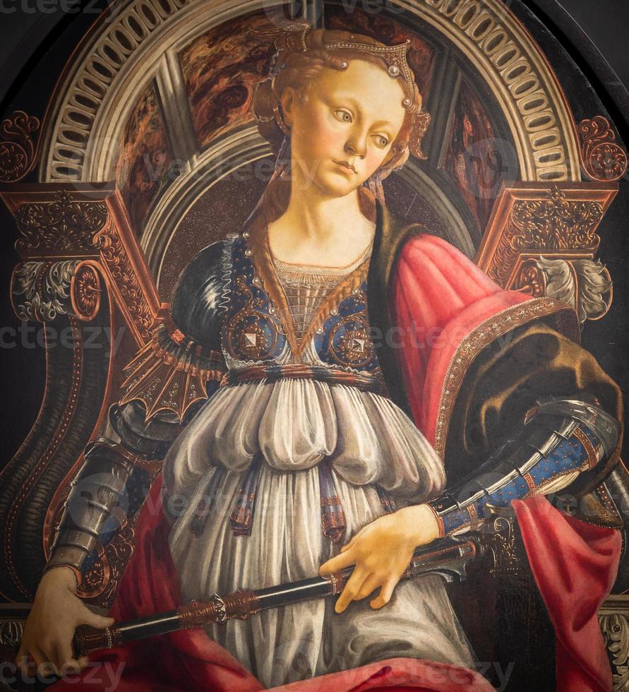 alessandro botticelli - courage, 1470. art de la renaissance au musée des offices photo