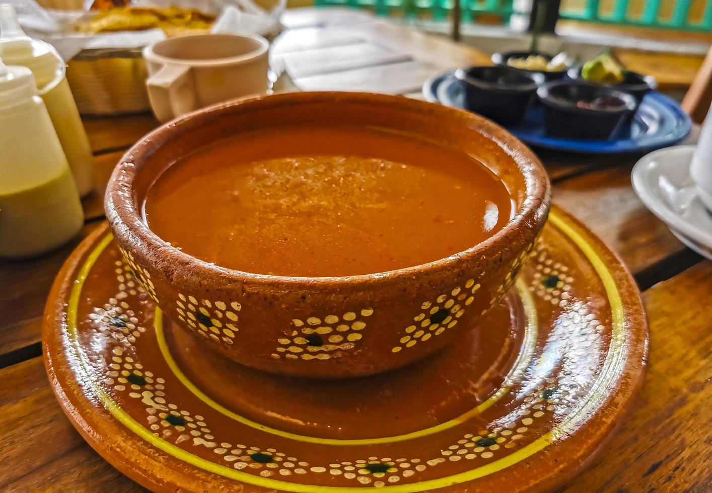 soupe mexicaine aztèque dans un restaurant playa del carmen mexique. photo