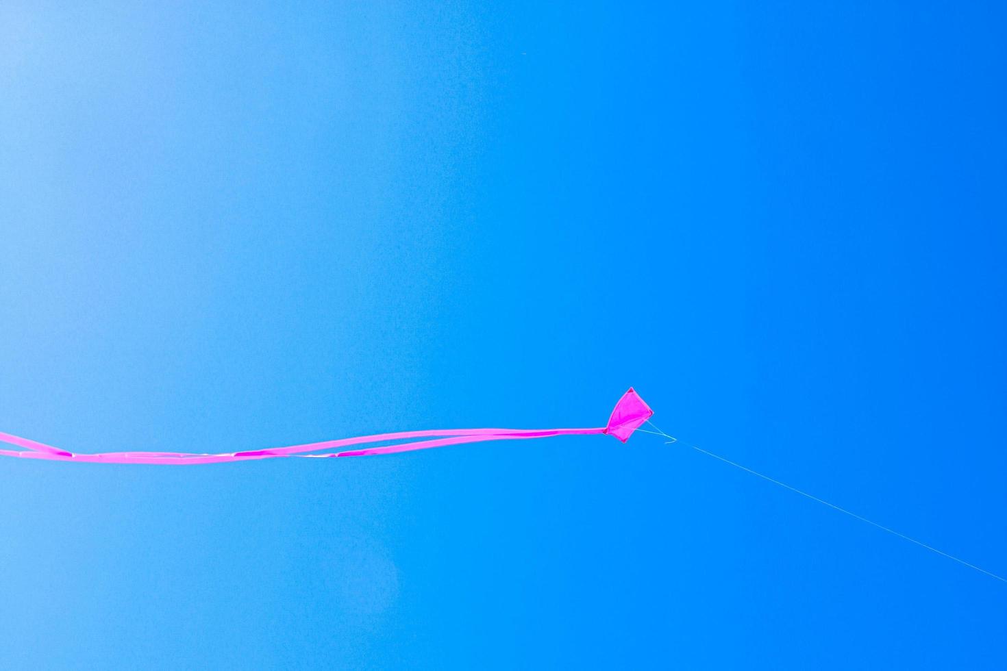 cerf-volant rose volant avec un ciel bleu en allemagne. photo