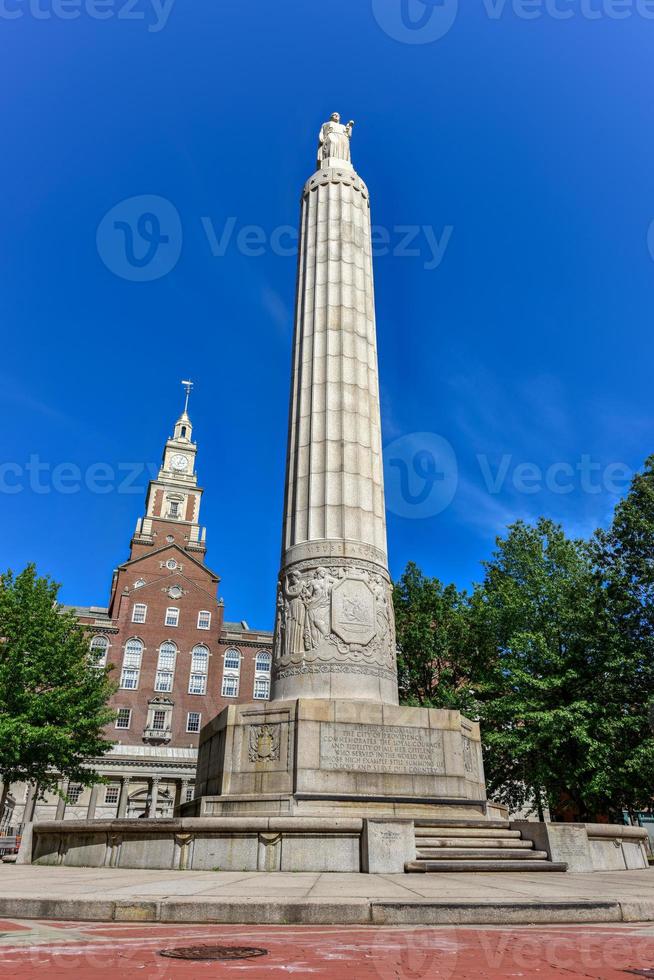 monument de la première guerre mondiale dans le parc commémoratif de providence, rhode island. photo