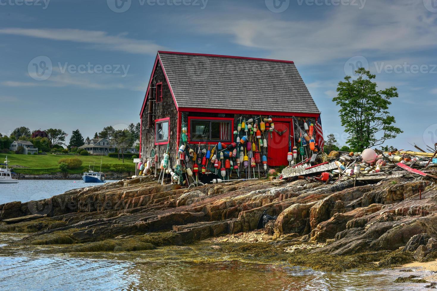 île de bailey dans la baie de casco, maine. photo