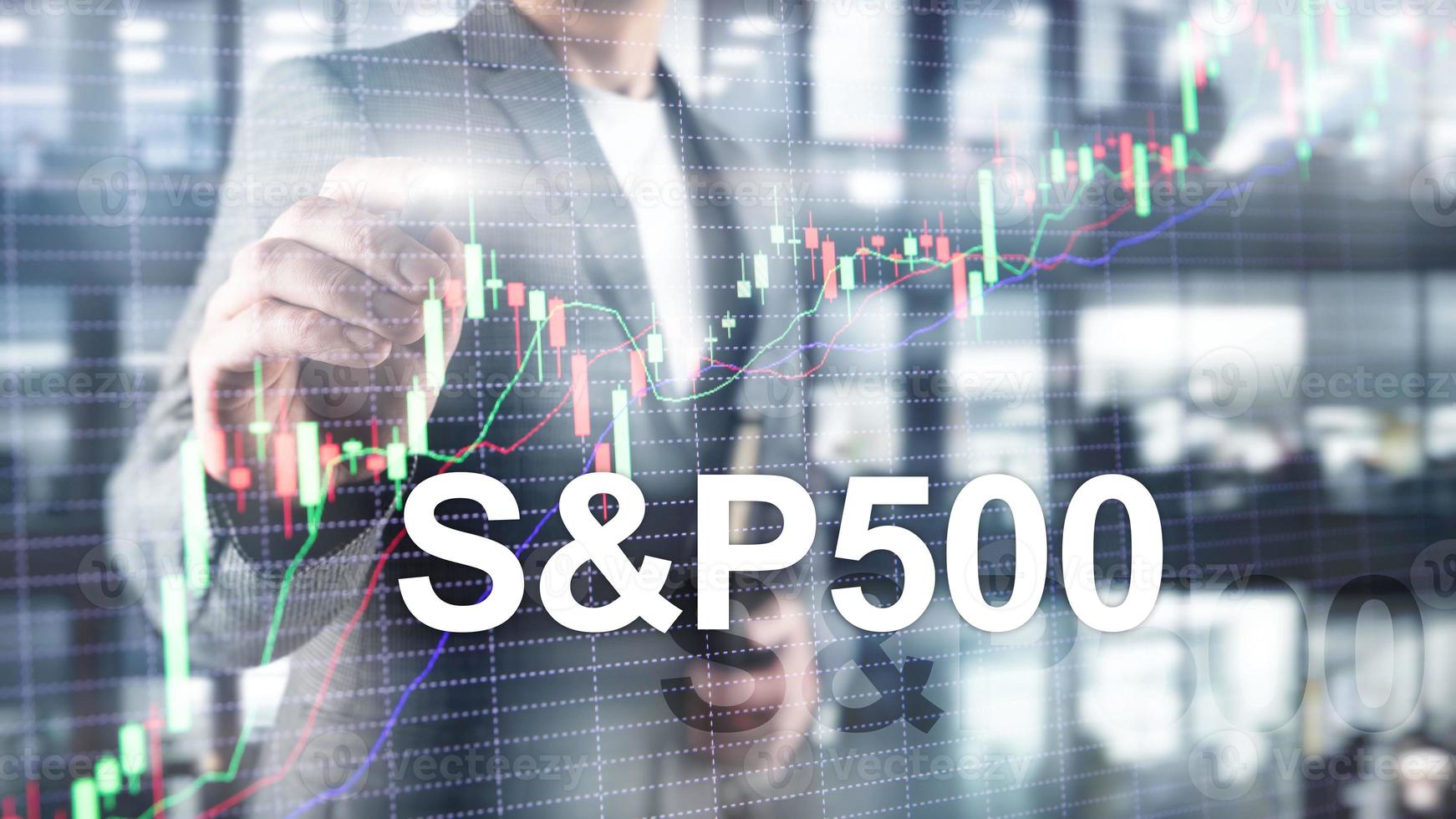 indice boursier américain sp 500 - spx. concept d'entreprise de commerce financier photo
