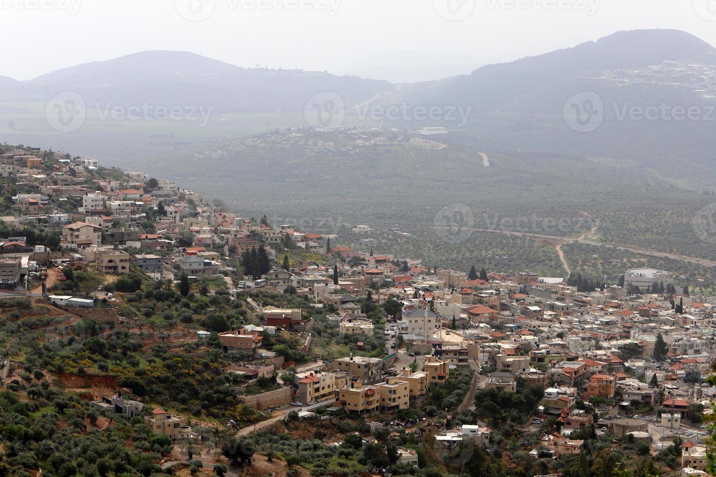 paysage dans les montagnes du nord d'israël. photo