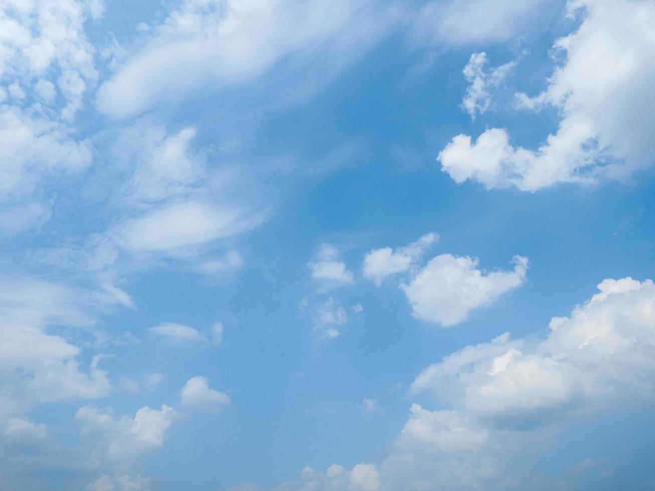 ciel bleu avec temps propre nuageux blanc beau ciel image nature espace photo