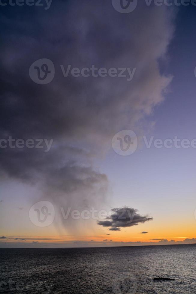 vue du ciel au coucher du soleil photo