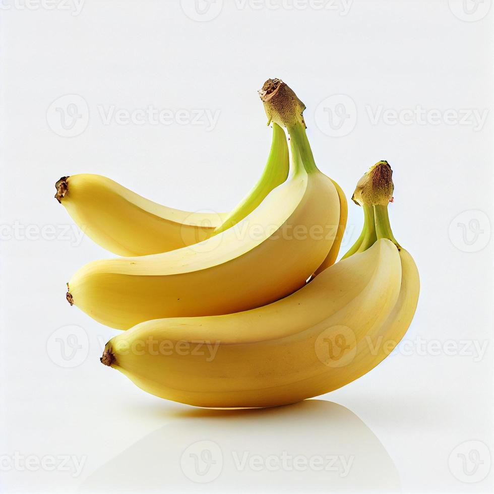 fruits de bananes isolés sur fond blanc. photo
