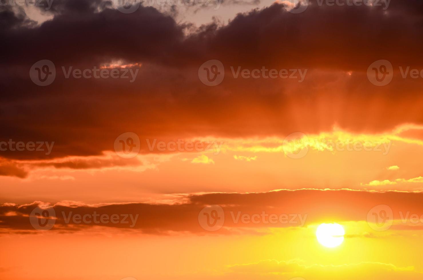 vue du ciel au coucher du soleil photo