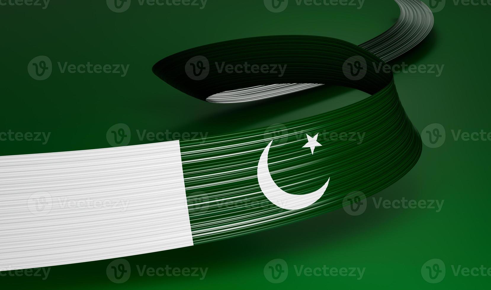 fête de l'indépendance du pakistan 14 août célébration illustration 3d photo