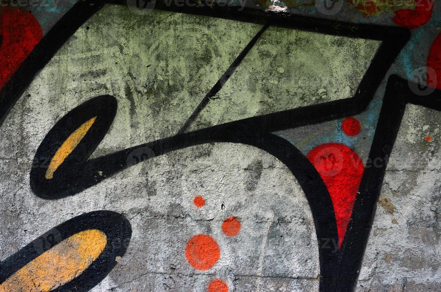 beaux graffitis d'art de rue. couleur abstraite dessin créatif couleurs de mode sur les murs de la ville. culture urbaine contemporaine. peinture de titre sur les murs. protestation des jeunes de la culture photo