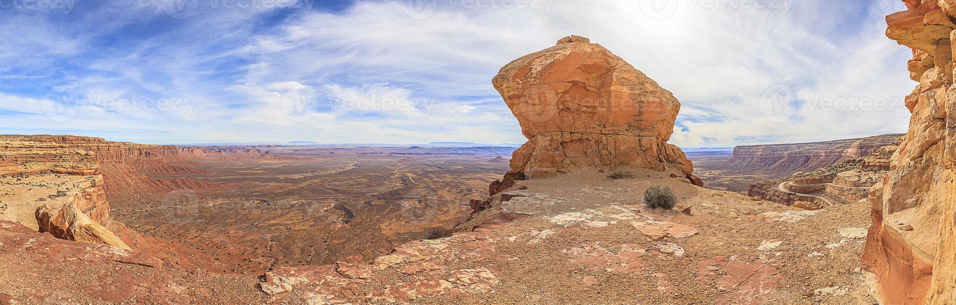 photo panoramique du désert de l'utah près de monument valley