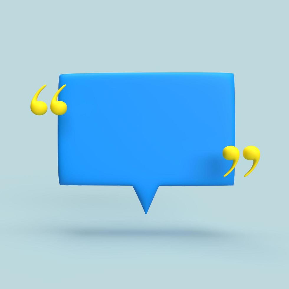 bulle de dialogue rendu 3d concept minimal photo