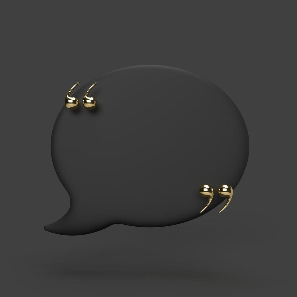 bulle de dialogue rendu 3d concept minimal photo