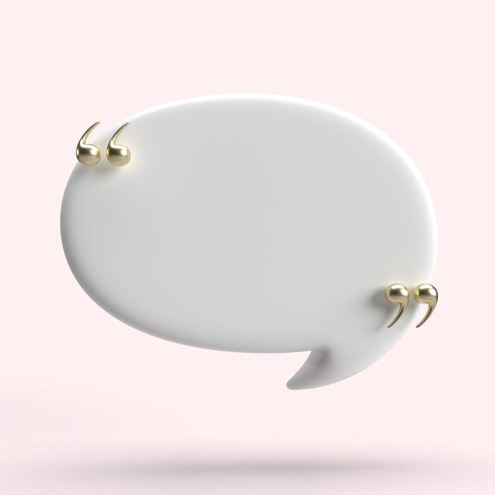 bulle de dialogue rendu 3d concept minimal photo