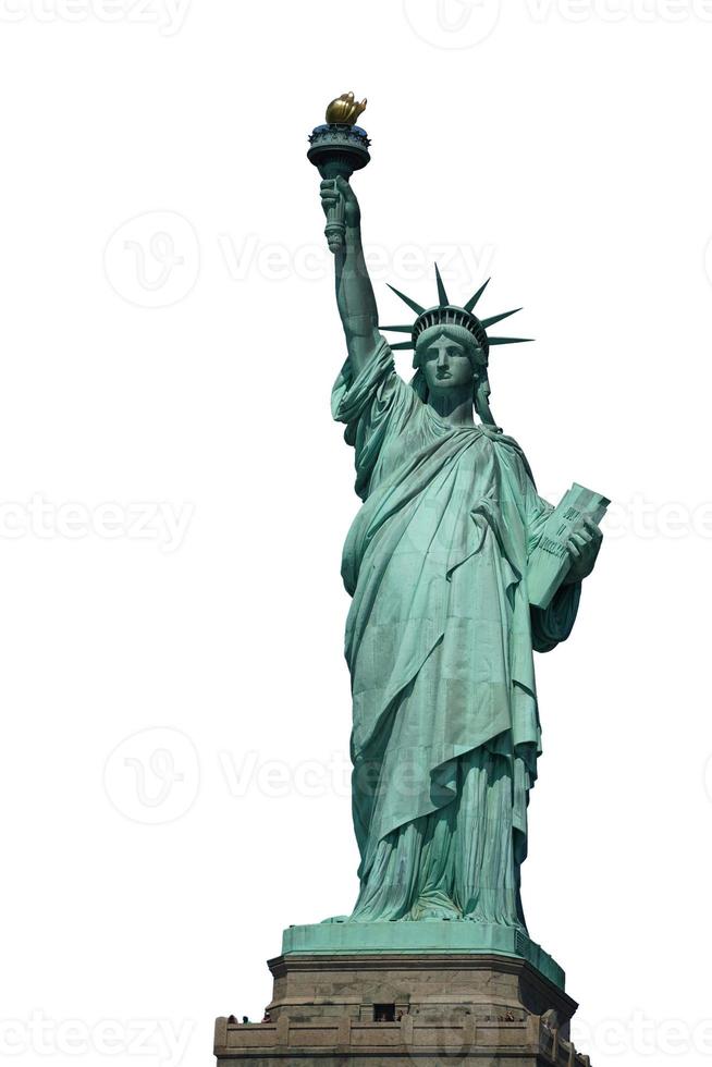 statue de la liberté new york city usa isolé sur blanc photo