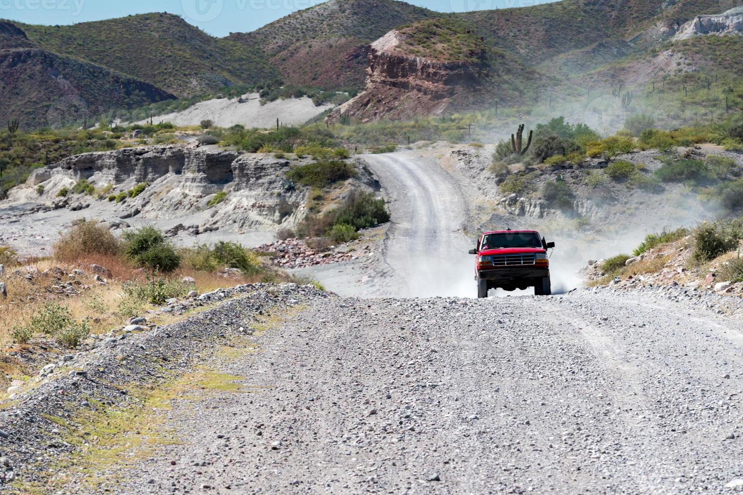 baja california désert route sans fin paysage vue photo