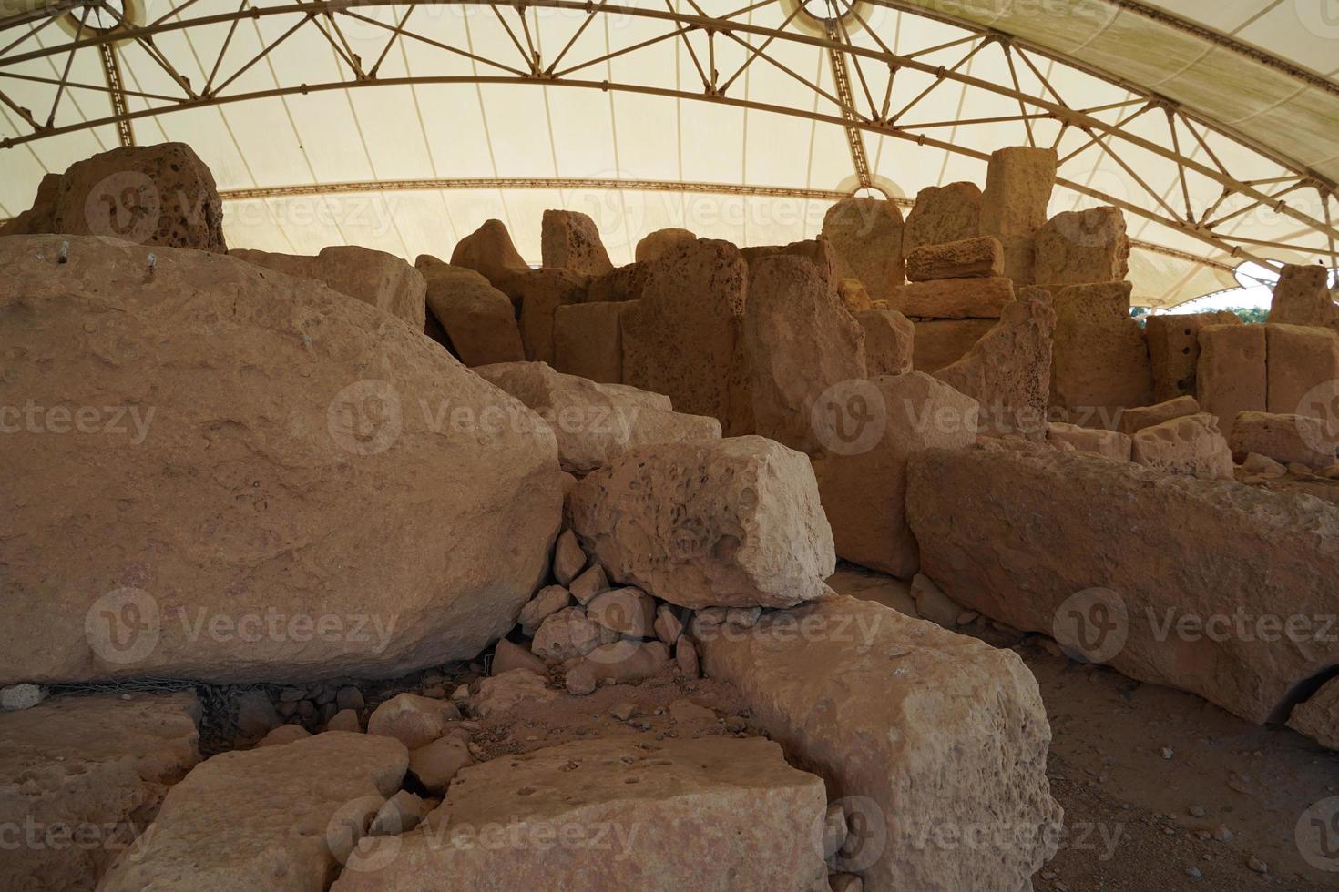 site archéologique du temple mégalitique de malte photo