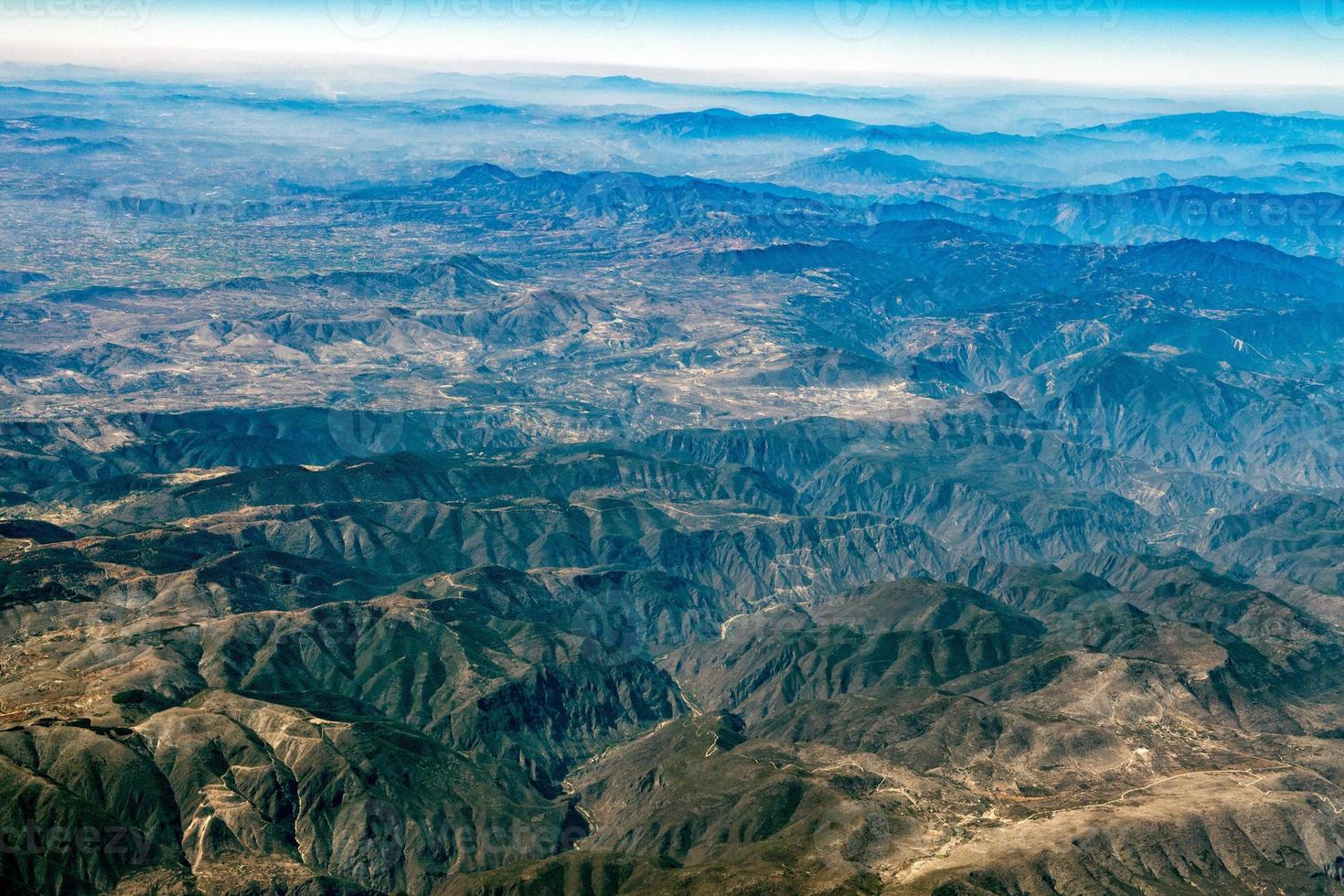 montagnes près de mexico vue aérienne paysage urbain panorama photo