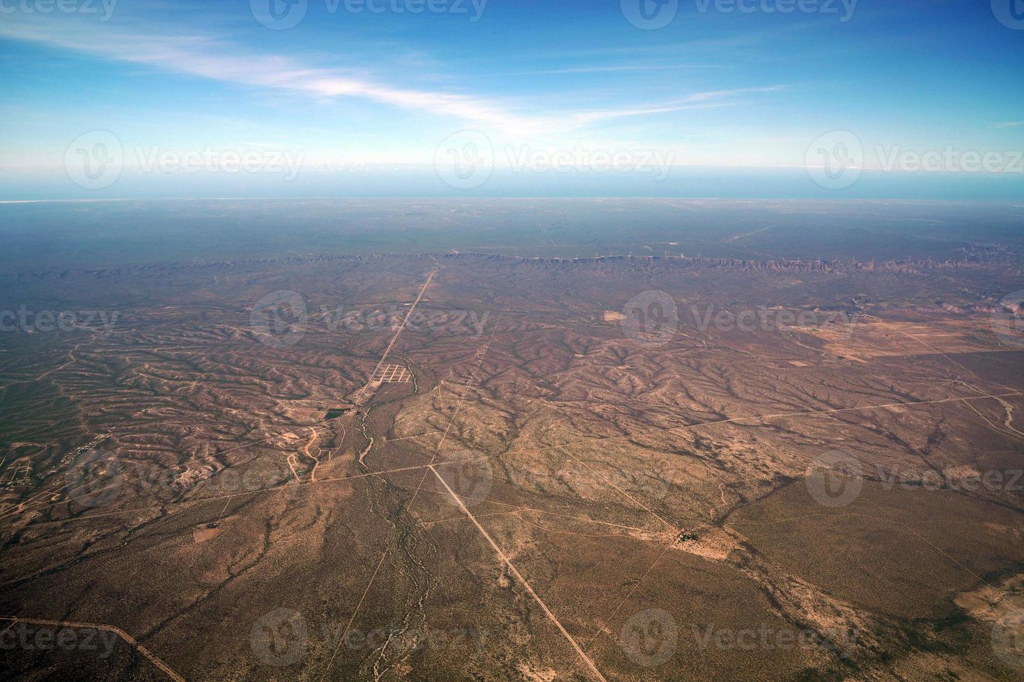 la paz baja california sur mexico panorama aérien depuis un avion photo