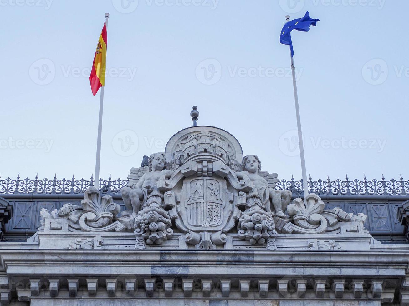 bâtiment de la banque sapin banco de espana à madrid photo