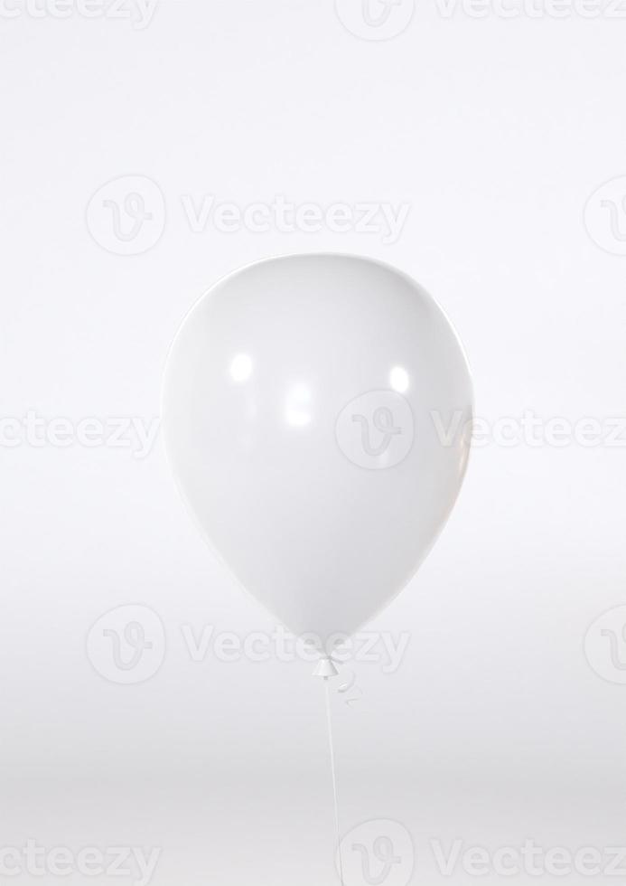 ballon blanc sur fond blanc photo