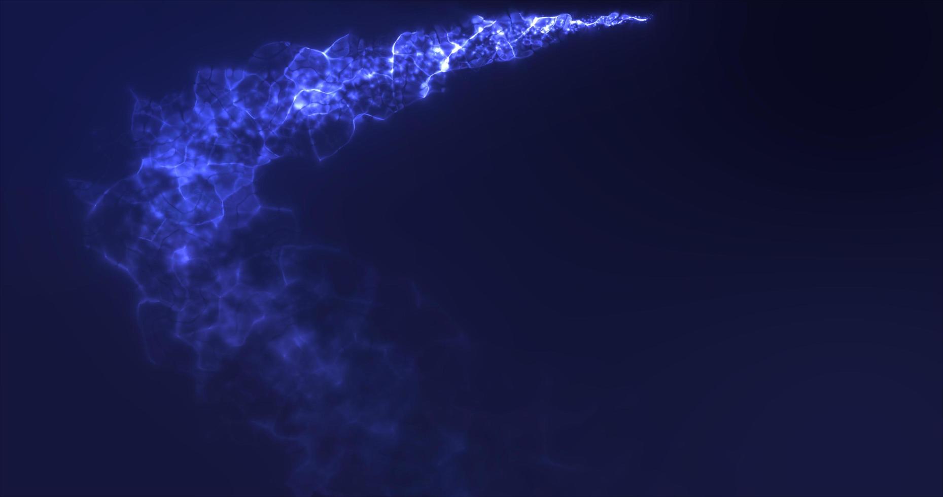 abstrait volant magique ligne rougeoyante de particules d'énergie bleue dans les rayons d'un soleil brillant sur fond sombre. fond abstrait. vidéo en haute qualité 4k, motion design photo