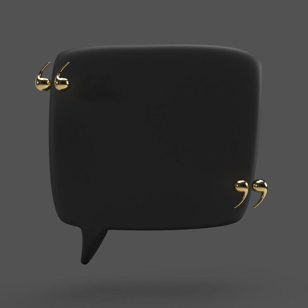 bulle de dialogue rendu 3d concept minimal photo