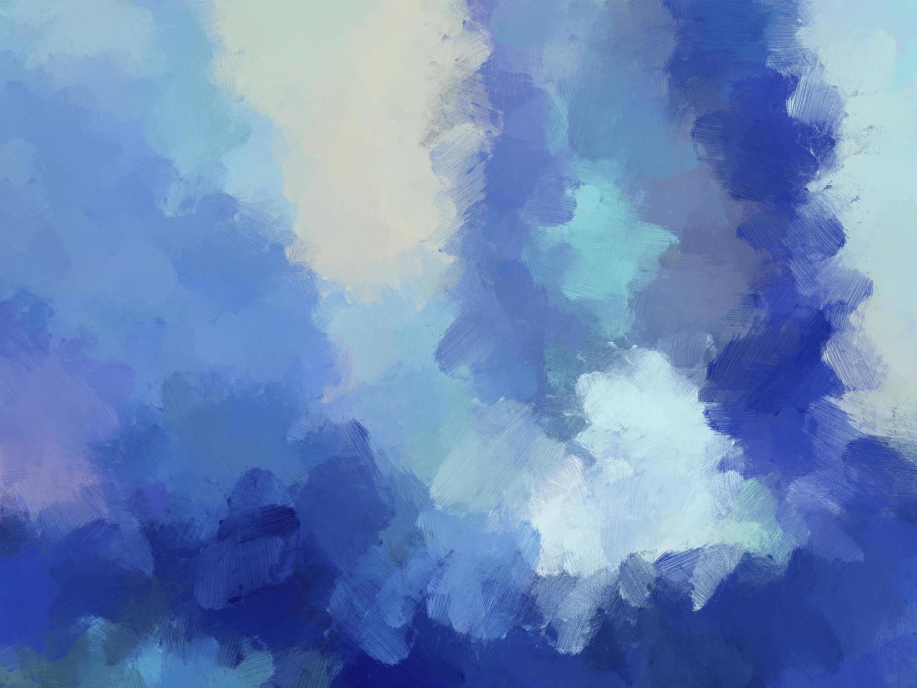 peinture à l'huile colorée pinceau abstrait bleu photo